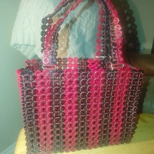 Vintage 1960s Button Handbag Handmade Exquisite Condition